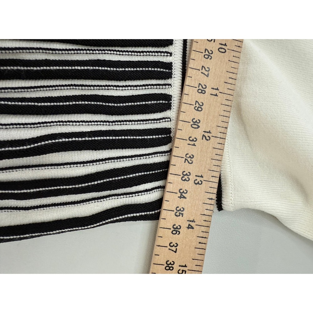 Kate Spade New York Womens Cream Black Striped Knit Fit Flare Dress Medium New - Picture 8 of 10
